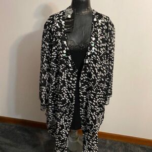 Russell Kemp Black Label Embellished Cardigan & Cami, size 4X